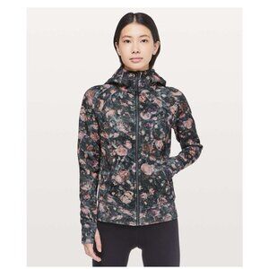 Lululemon Scuba Hoodie Womens 4 Multicolor Floral Zip Sweatshirt Thumbholes